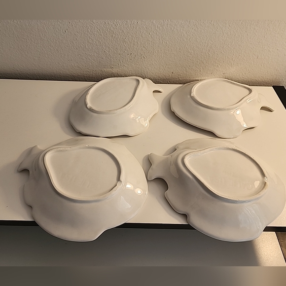 4-PC Set French Chef Gourmet Cookware Fish Shaped Dishes with sauce Compartment - Picture 2 of 6